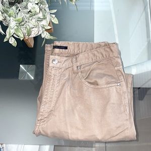 Valentino Beige Tan Nude Jeans Pants sz 12 (34) Like NEW Classic Designer Lux